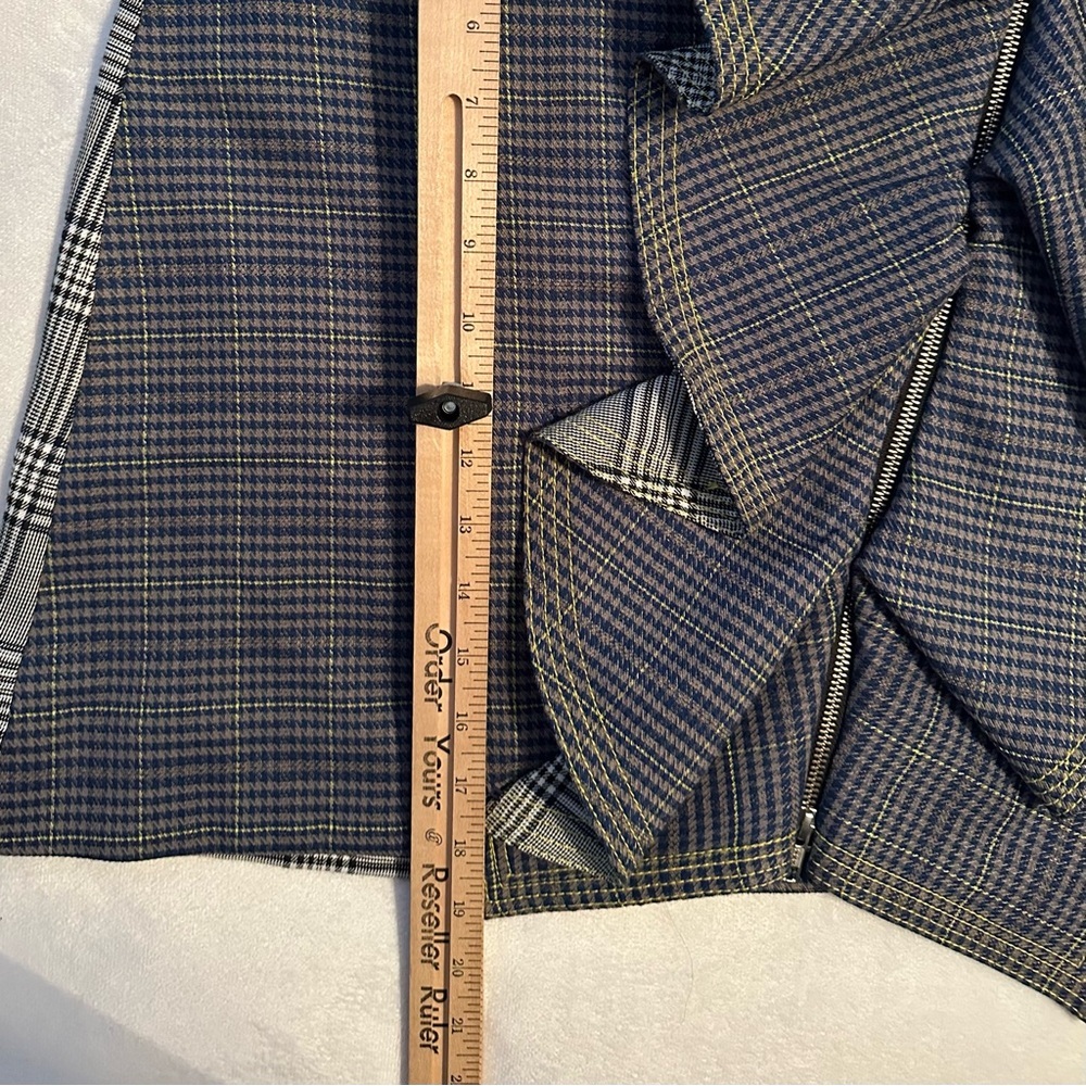 Self-Portrait Scottish Ruffled Checked Plaid Twee… - image 6